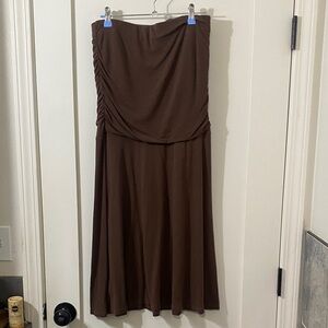 OGL Elegant Brown A-Line Skirt NWOT